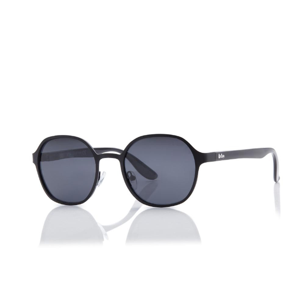 Lee Cooper Polarized Sunglasses Matte Black Frame Grey Mirror Lens 51mm - LC1211