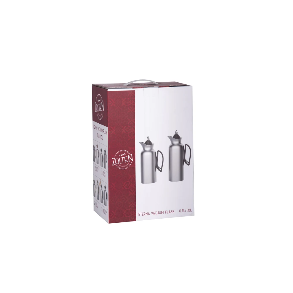 Zolten Eterna 2-Piece Dishwasher-Safe Stainless Steel Vacuum-Insulated Flask Set, 0.7 L + 1 L - ZL1714714 - Image 3