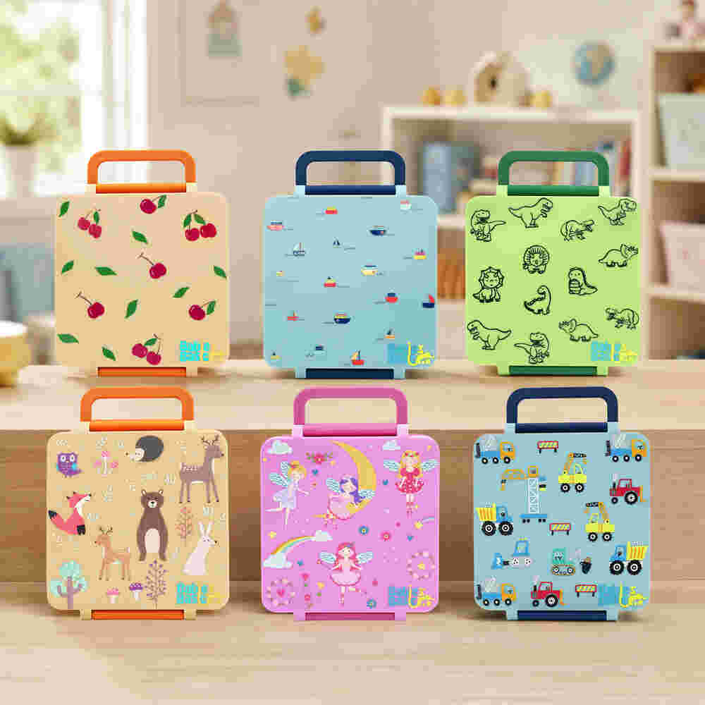 Babies Basic Insulated Bento Lunchbox Built-in Thermos Leakproof Compartments 3+ Years - Green - Dinosaur 12300-BEN-GRE-DINO - Image 2
