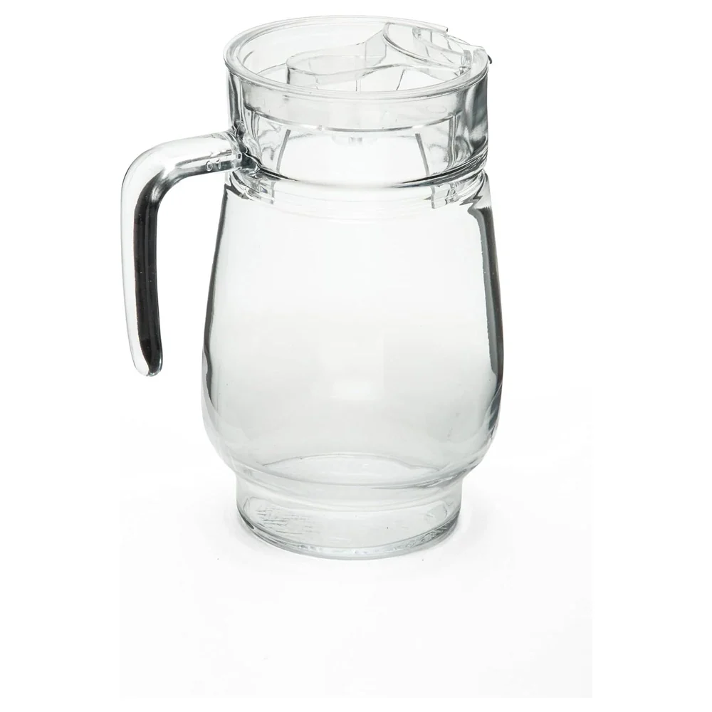 Taliona Viola Clear Glass Jug with Curved Handle and Pouring Spout, 1.5 L - C6913880