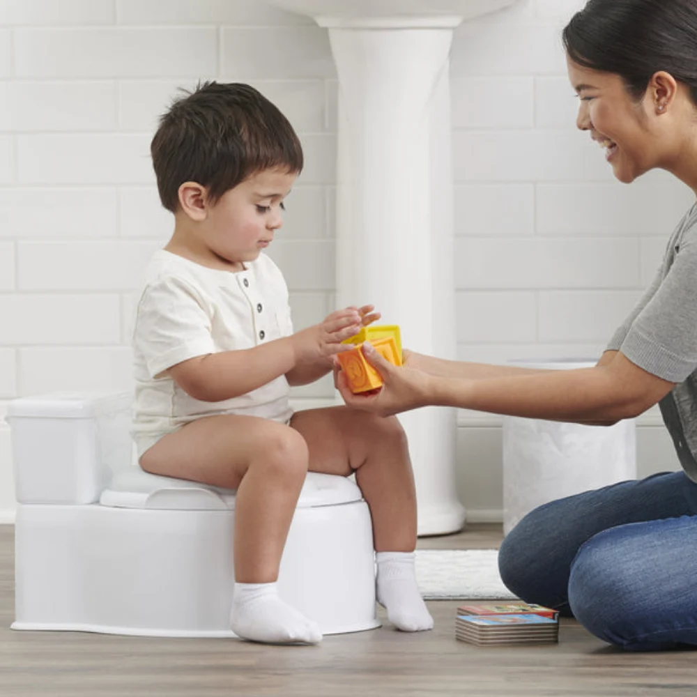 Regalo My Little Potty Training Toilet for Toddlers, 17.02 x 10.32 x 13.89 inches, Realistic Design with Flush Sound, Removable Seat and Bowl, Built-in Wipes Holder, White - 0500 DS - Image 7