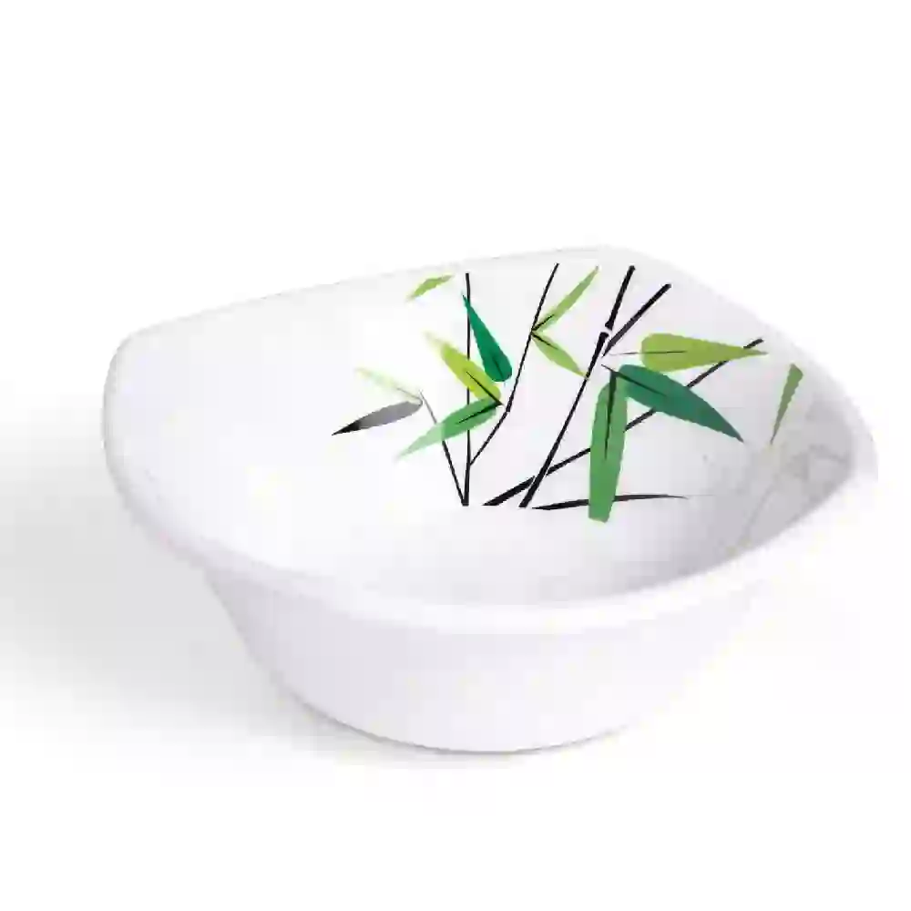 Hoover Green Bamboo Lightweight Melamine Square Bowl with Smooth Wipe-Clean Surface, 15 cm - HVRGB876 - Image 2