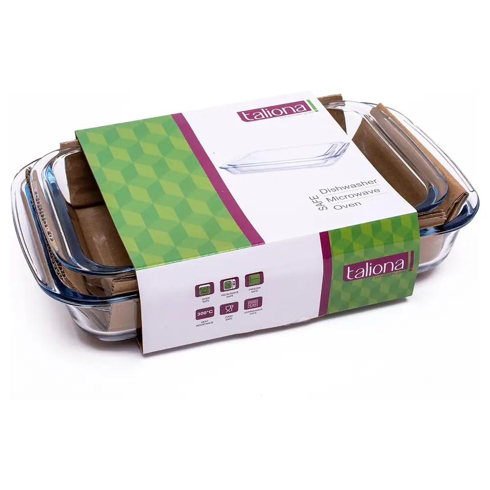 Taliona Rectangular Borosilicate Glass Bakeware 2-Piece Set 1 L & 1.6 L - TL2213524 - Image 5
