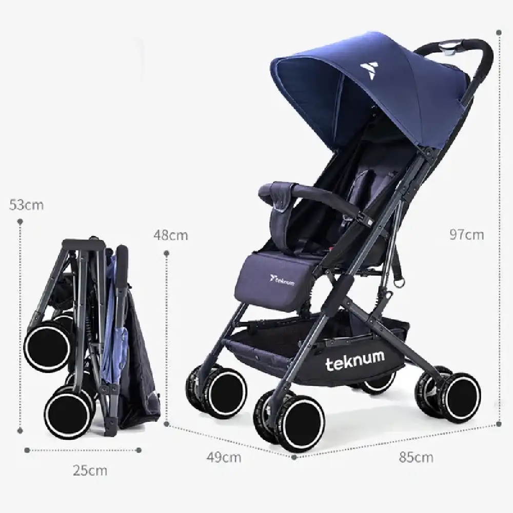 Teknum TK_YLS_BU Yoga Lite Stroller, Blue - Image 8