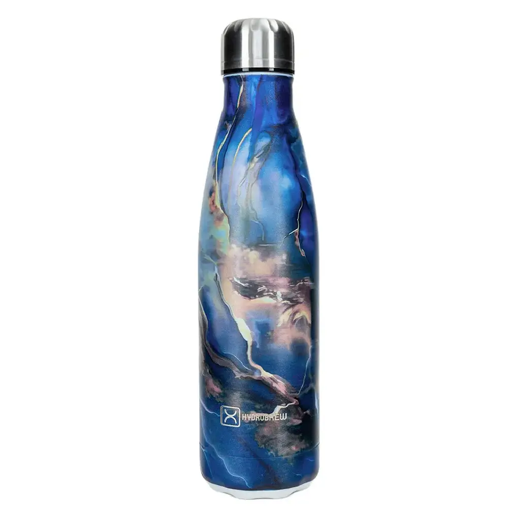 Hydrobrew Double Wall Stainless Steel Water Bottle Aqua Marble 500ml - HB_WBSS500PRN_NTBU