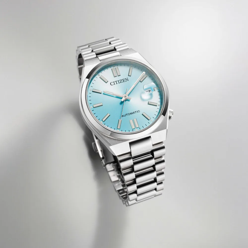 Citizen TSUYOSA 37mm Automatic Watch for Men, Ice Blue Dial, Stainless Steel Bracelet, Sapphire Glass, 5 ATM, 42-Hour Power Reserve - NJ0200-50L - Image 4
