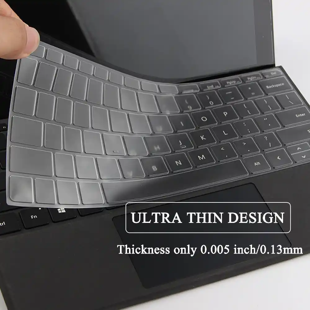 eWINNER Ultra Thin Transparent Keyboard Cover Skin Protector for 10 Inch Microsoft Surface Go 3/2/1 (2021-2018 Release), Clear, US Keyboard Layout - Image 2