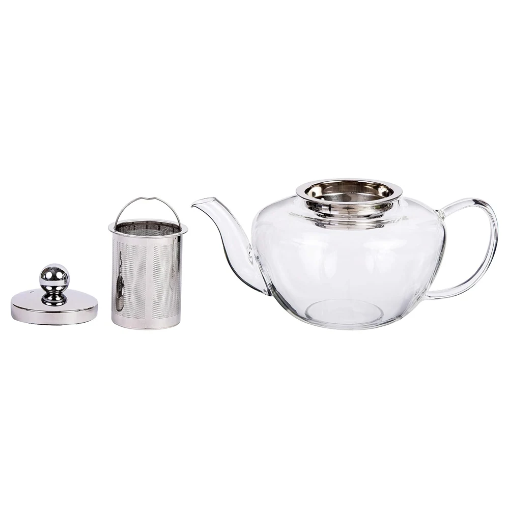 Taliona Classic Borosilicate Glass Tea Pot with Stainless Steel Filter & Lid 600 ml - TL2213436 - Image 7