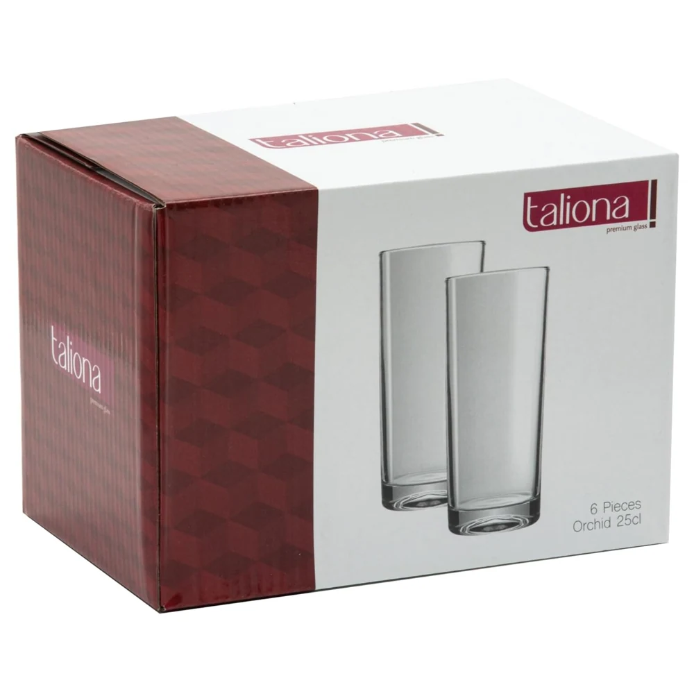 Taliona Orchid 6-Piece Clear Glass Highball Tumbler Set 25 cl - C6913873 - Image 7
