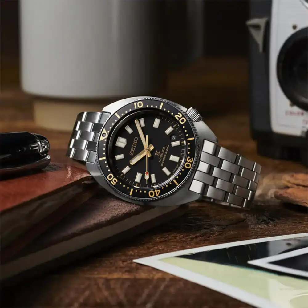 Seiko Prospex Automatic Diver Watch for Men - 41mm Black Dial, Stainless Steel Bracelet, 200M Water Resistance - SPB315J1 - Image 4