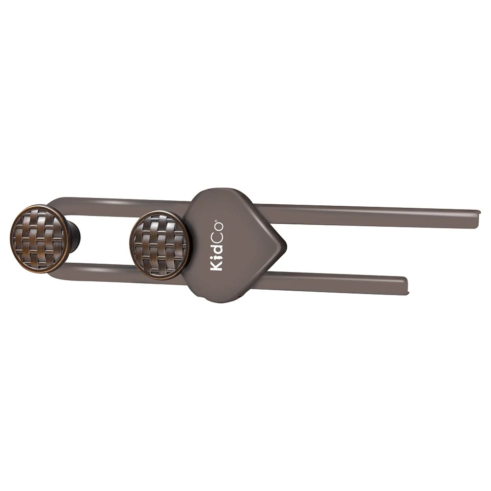 KidCo Sliding Cabinet and Drawer Lock for Knobs and Handles 2 to 7 Inches Apart, No Screws or Adhesive, Brown, Pack of 2 - S343
