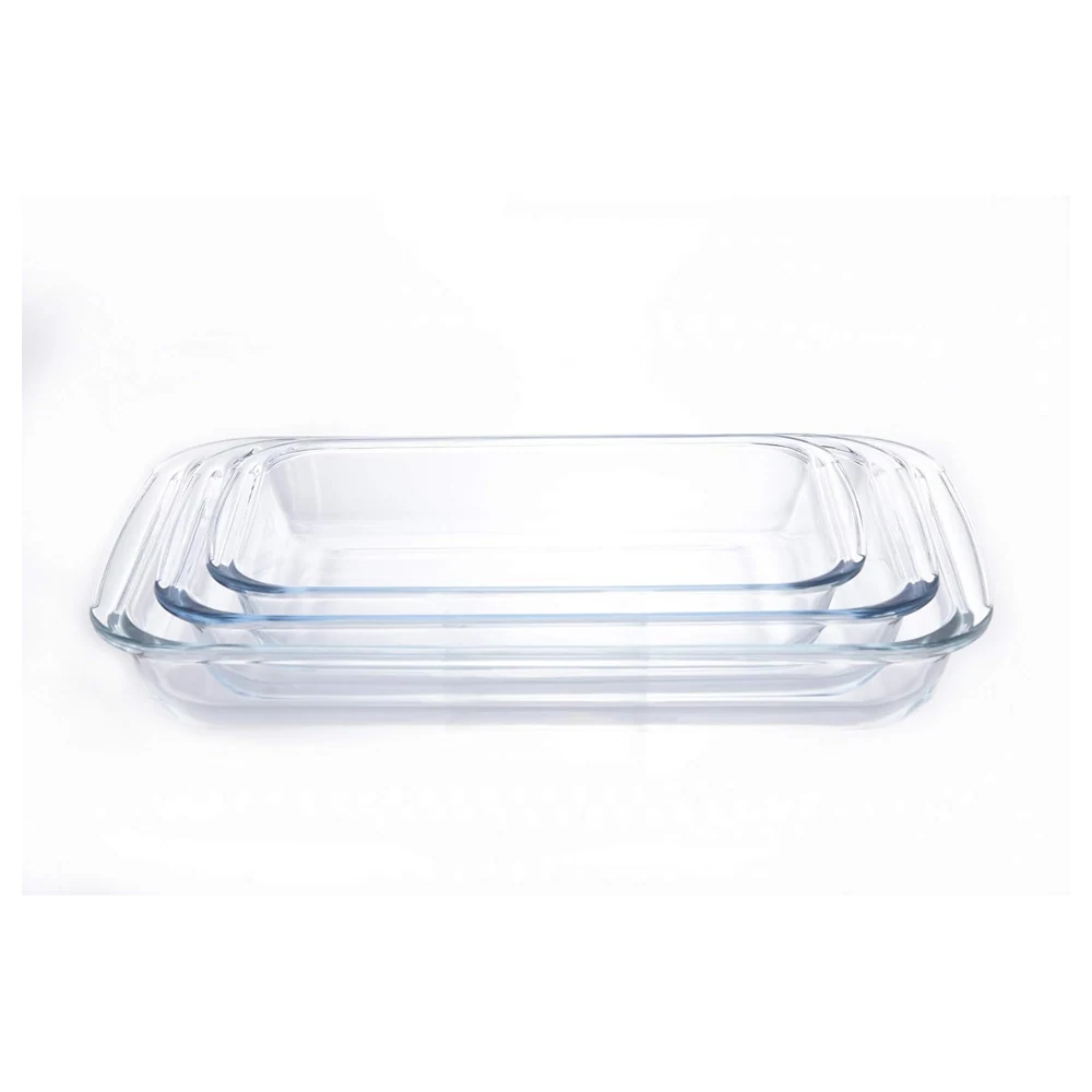 Taliona Rectangular Borosilicate Glass Bakeware 3-Piece Set 1.6 L & 2.2+3 L - TL2213523 - Image 2
