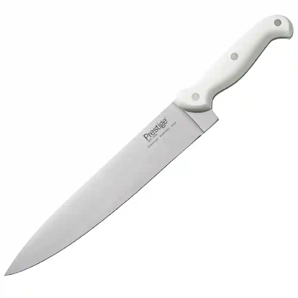 Prestige Professional 10 Inch Butcher Knife Stainless Steel Carving & Meat Slicing Knife, White - PR49347