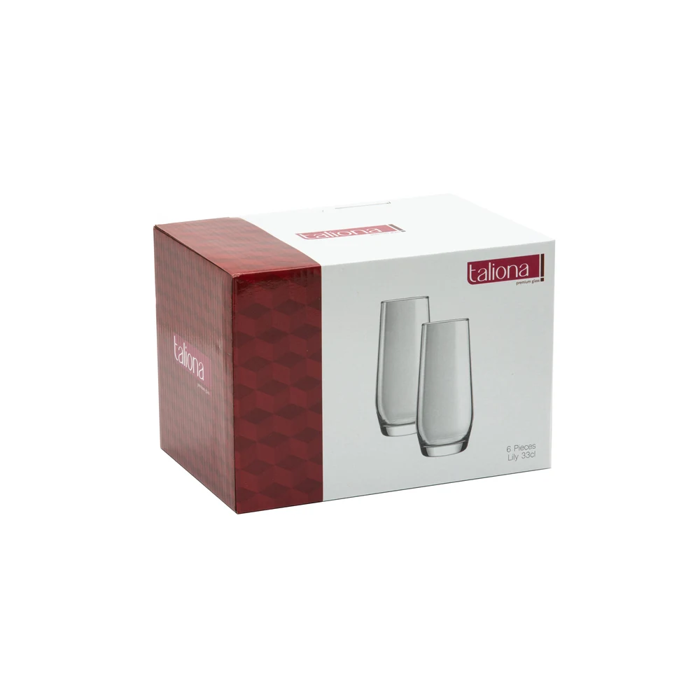 Taliona Lilly 6-Piece Clear Glass Highball Tumbler Set 33 cl - C6913871 - Image 3