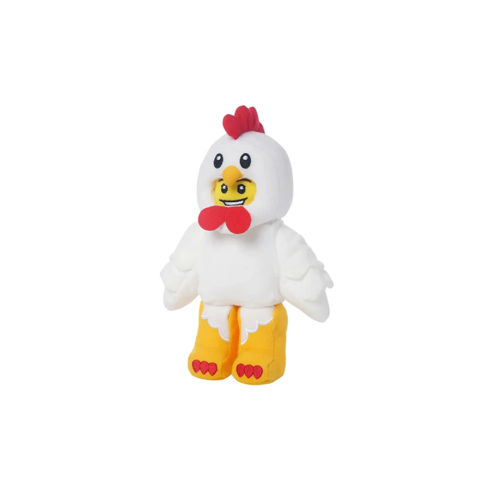 Manhattan Toys LEGO Chicken Suit Guy Plush Character Toy, Collectible Costume Doll for Kids, Cute Room Decor, Gift for Boys & Girls, Soft Stuffed Figure, Multicolour - 345270LL