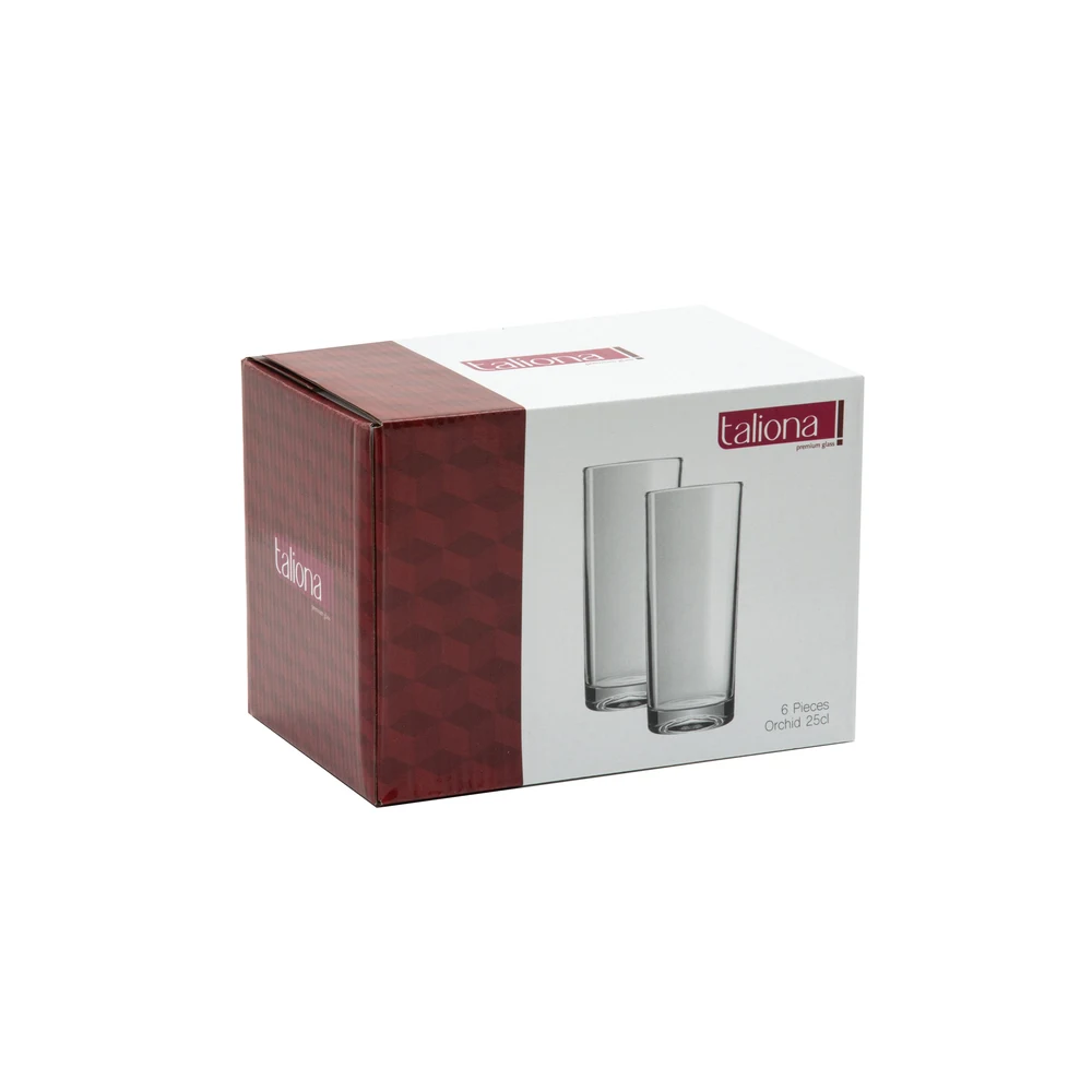 Taliona Orchid 6-Piece Clear Glass Highball Tumbler Set 25 cl - C6913873 - Image 3
