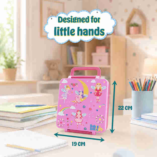 Babies Basic Insulated Bento Lunchbox with Stainless Steel Bottle 3+ Years - Beige - Zoo 12310-MIX-PIN-FAIR - Image 7