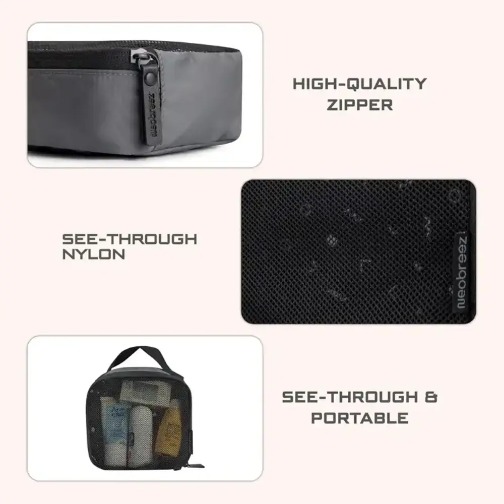 Neobreez Diaper Bag Pouch For Baby Stuff And Cosmetics Grey Pack Of 2 - NBR163 - Image 5
