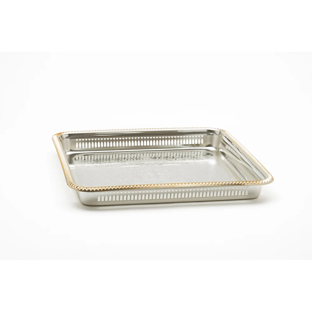 Zolten Silver Plated Square Serving Tray, 35.3 cm - ZL2013930 - Image 2