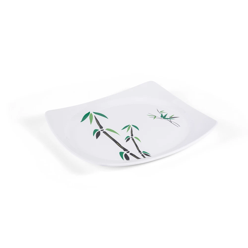 Hoover Green Lightweight Melamine Square Dinner Set 34-Piece with Smooth Wipe-Clean Surface - HVR34DSGB - Image 4