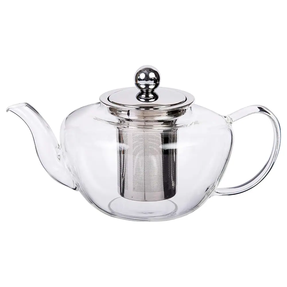 Taliona Classic Borosilicate Glass Tea Pot with Stainless Steel Filter & Lid 600 ml - TL2213436 - Image 4