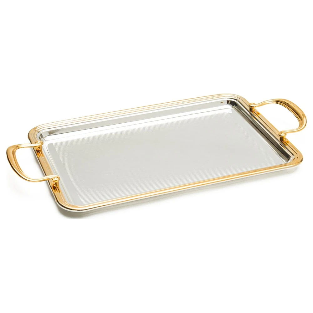 Zolten Silver Plated Rectangular Serving Tray, 50 cm - ZL2013913