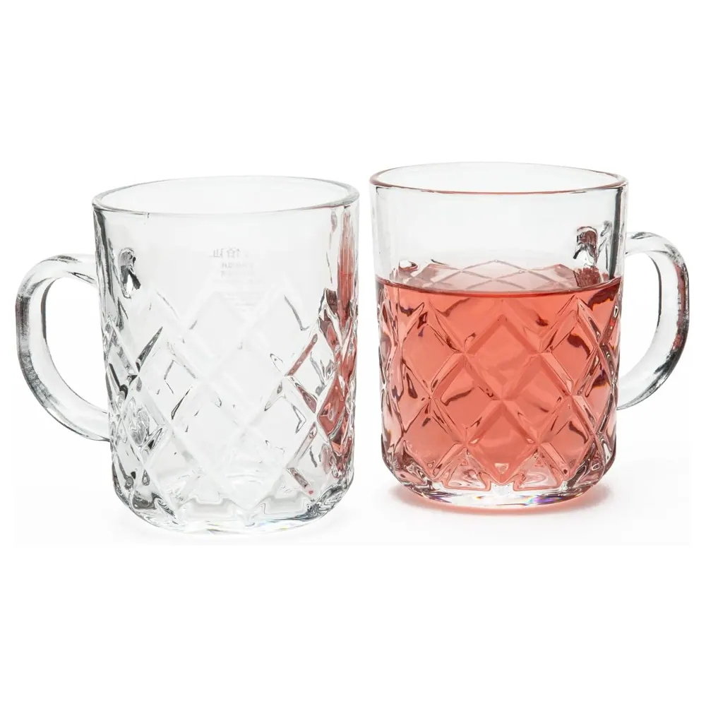 Taliona Diamond 6-Piece Clear Glass Mug Set 24 cl - C6913876 - Image 2