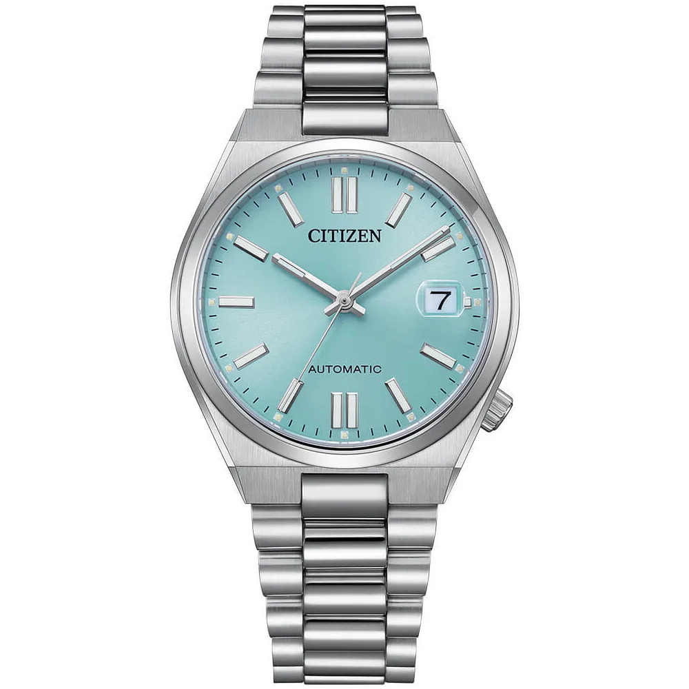 Citizen TSUYOSA 37mm Automatic Watch for Men, Ice Blue Dial, Stainless Steel Bracelet, Sapphire Glass, 5 ATM, 42-Hour Power Reserve - NJ0200-50L