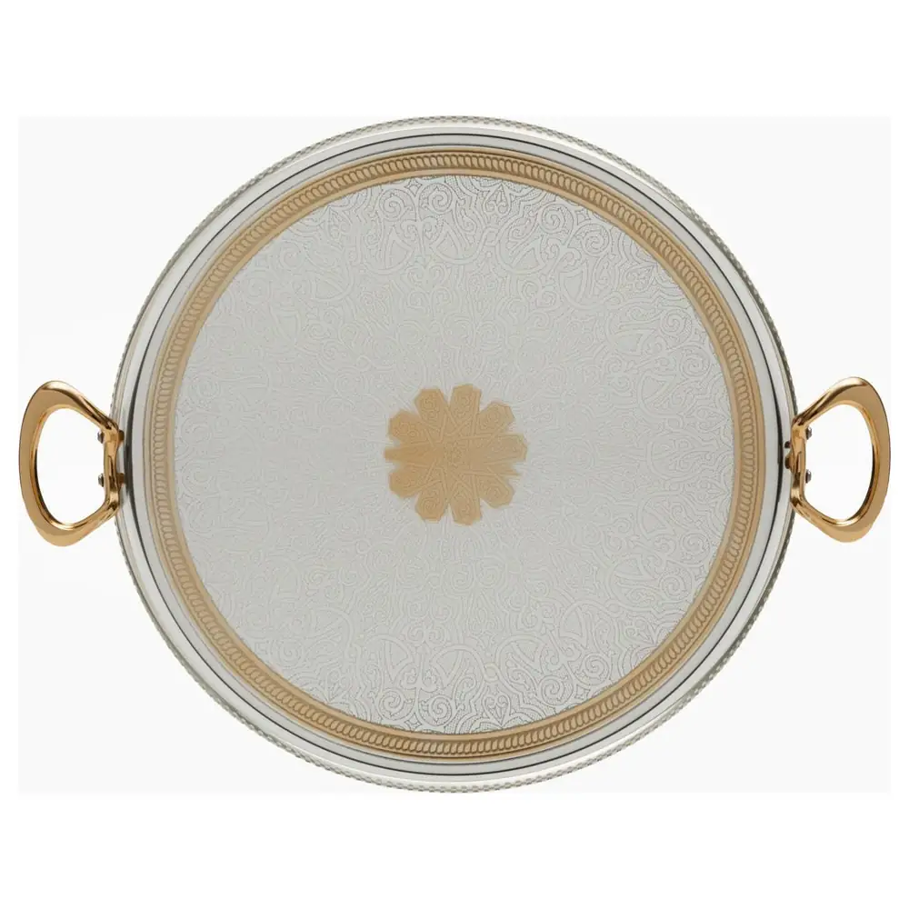 Zolten Silver Plated Round Serving Tray, 43 cm - ZL2013926 - Image 2
