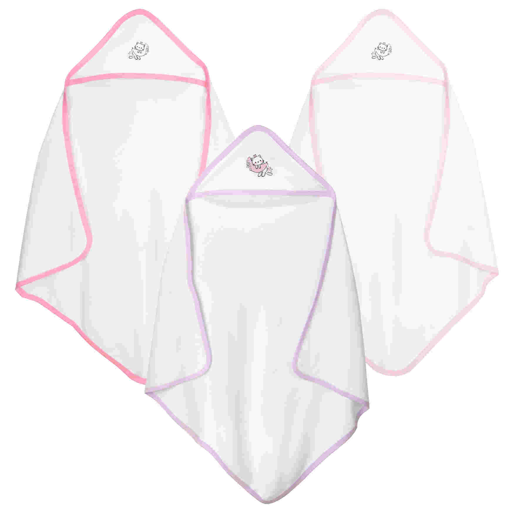 Babies Basic Cotton Swaddle Blanket for New Born - Pack of 3 75x75cm Multi V242-BLA-MIX-3PC