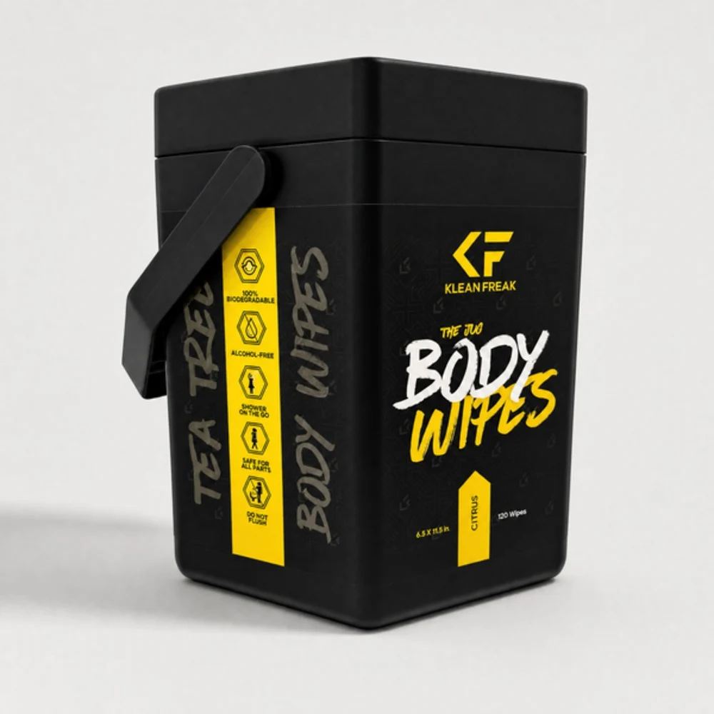 Klean Freak Body Wipes The Jug 120 Wipes, Large Shower Wipe Dispenser for Gym, Camping and Home, Alcohol Free, Citrus - TJCT01 - Image 3