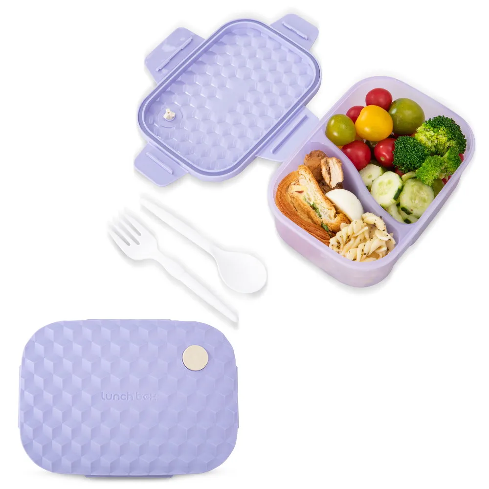Hydrobrew Smart Serve Bento Lunch Box And Double Wall Stainless Steel Water Bottle 1100ml Plus 500ml - CMHB_LB2COMPPWBSS500_PU - Image 2
