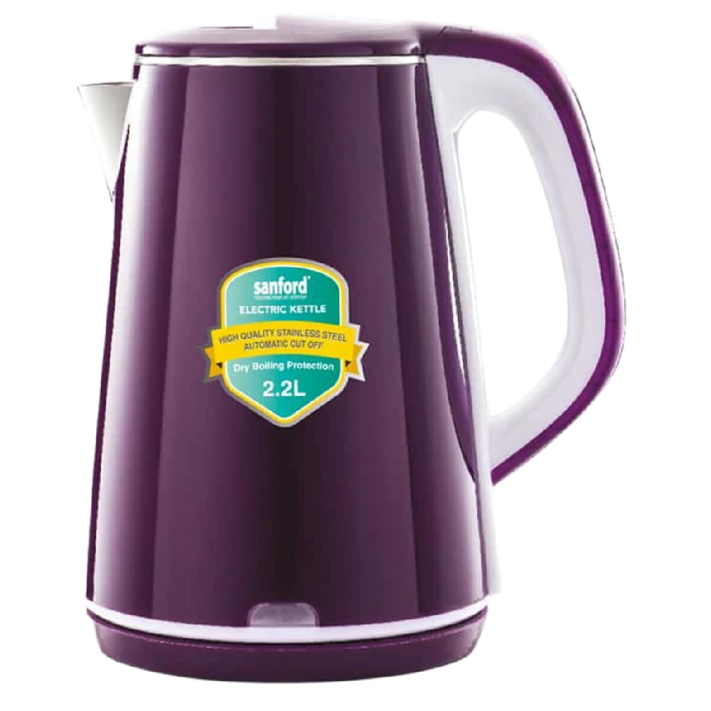 Sanford Electric Kettle 2.2L Stainless Steel 1600W Purple - SF3363EK BS
