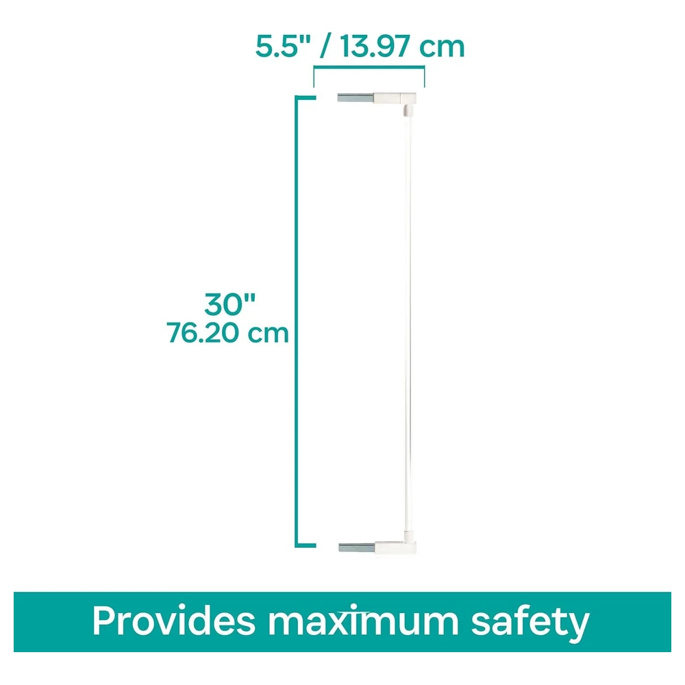 KidCo Gateway 5.5 Inch (14 cm) Extension Kit for Pressure Mount Baby Gates, White Panel for Gateway and Auto Close Gateway - G4100 - Image 3