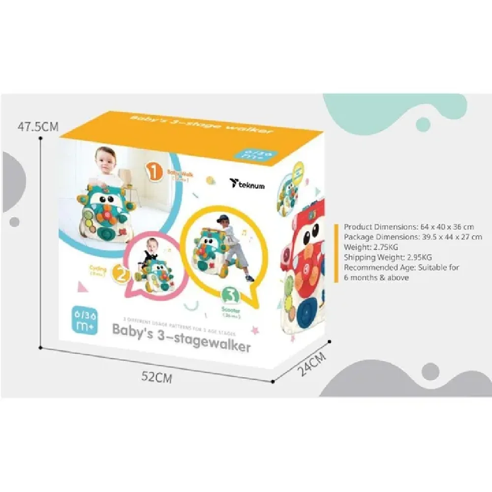 Teknum TK_3in1WA_GR 3 IN 1 Baby Walker Green - Image 11