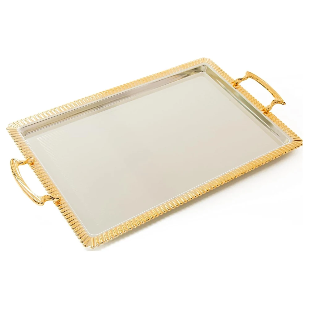Zolten Silver Plated Rectangular Serving Tray, 42.5 cm - ZL2013920