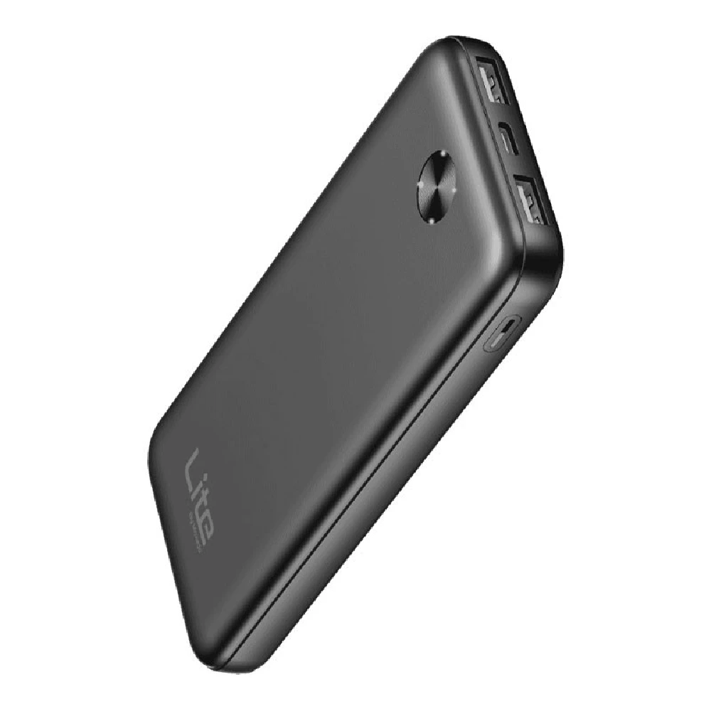 Moxedo Lite 10000mAh Fast Charging Power Bank with USB-C Input Output & 2 USB-A Ports, Black - MX-PB011