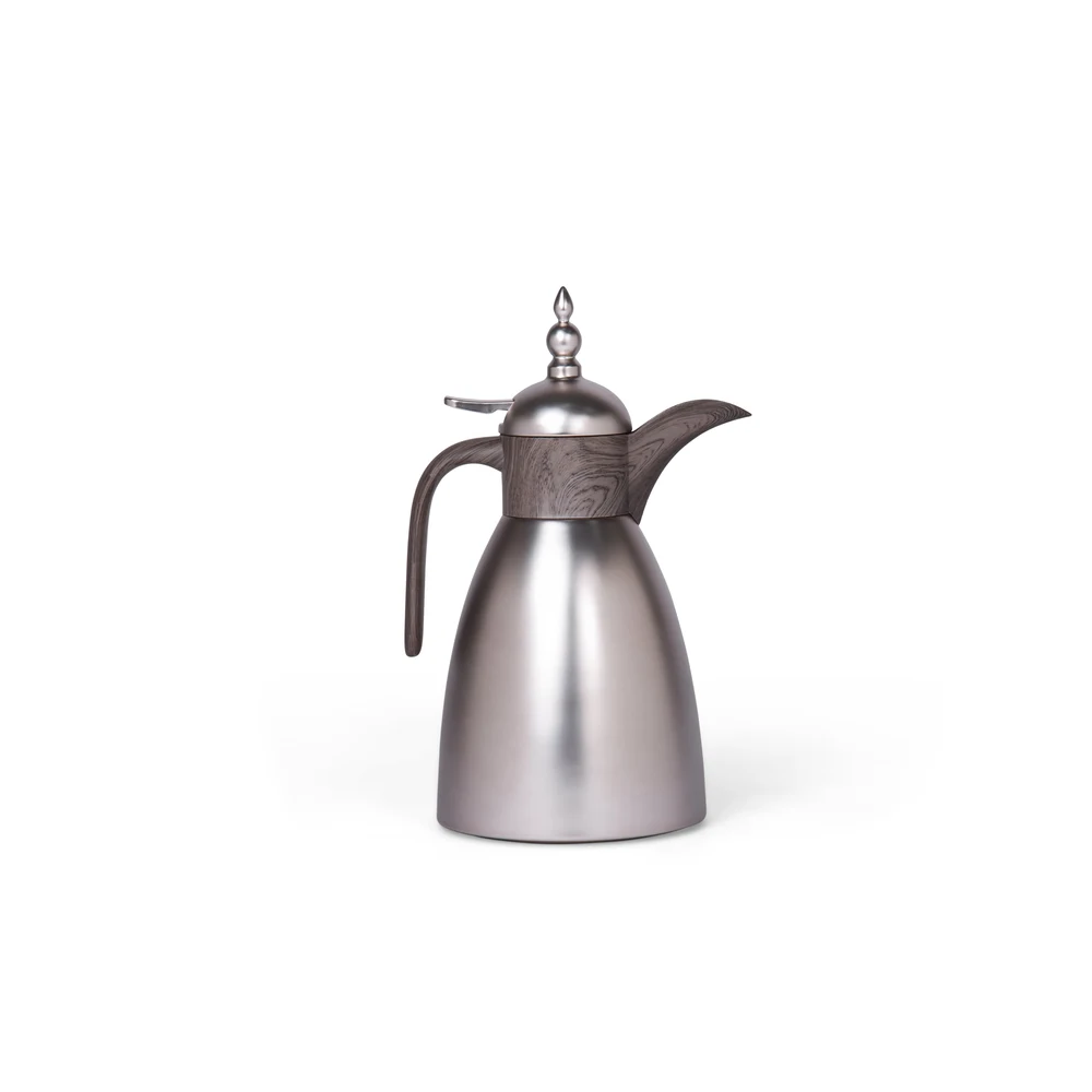 Zolten Classic Wenge 2-Piece Dishwasher-Safe Stainless Steel Vacuum-Insulated Flask Set, 0.7 L + 1 L - ZL1714700