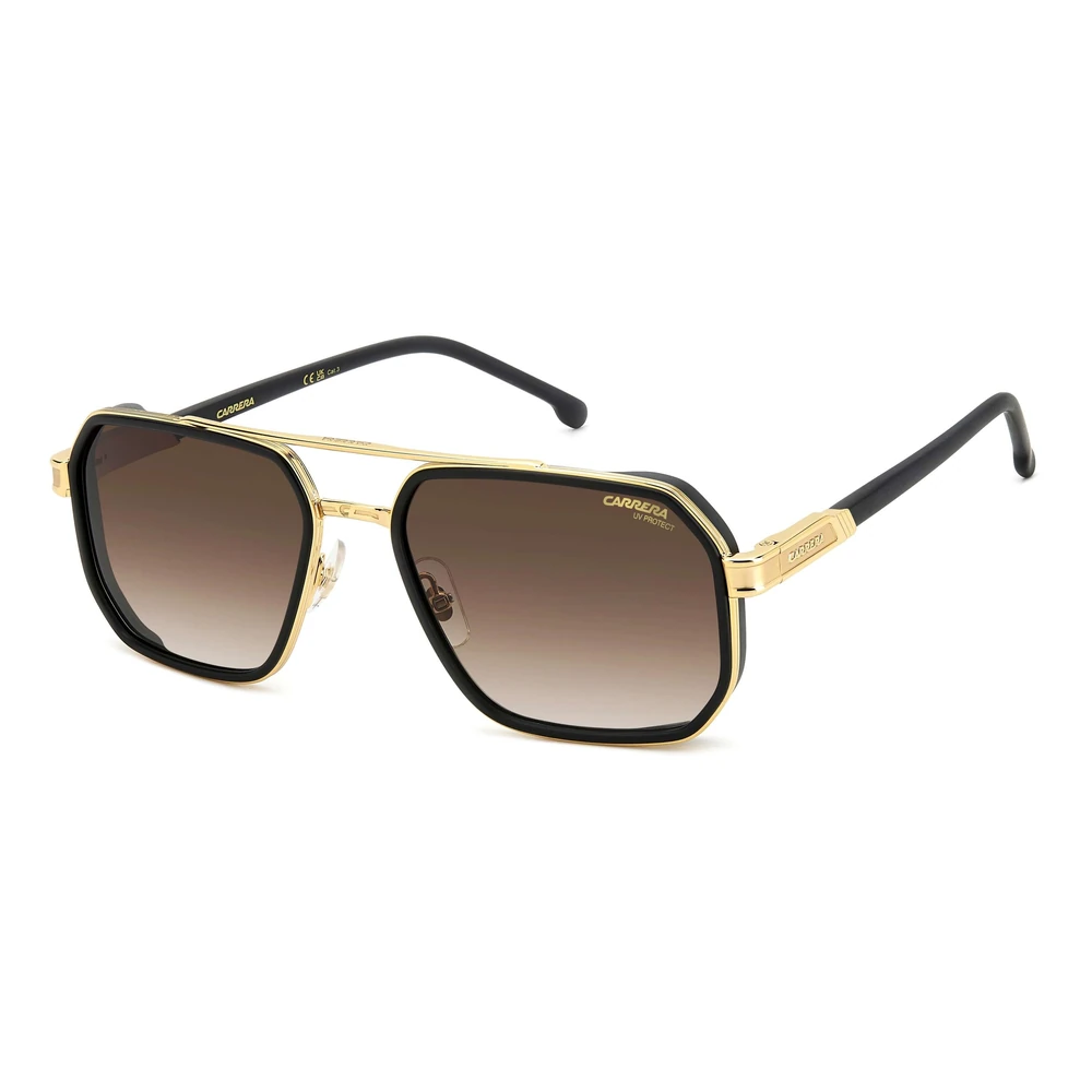 Carrera Mens UV Protected Rectangular Sunglasses, Black Brown Green Antireflex Lenses - C-1069-S-I46