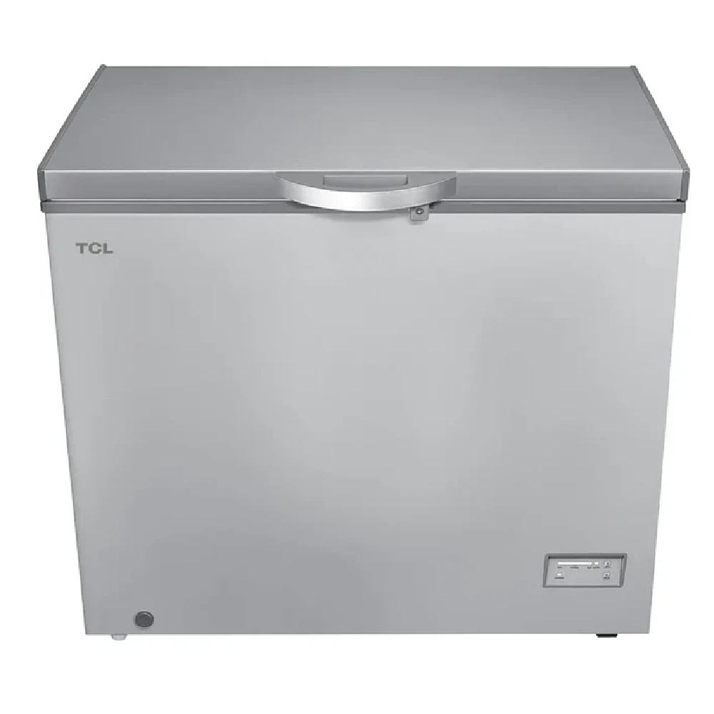 TCL 326L Chest Freezer, 251L Net Capacity, Inverter Technology, Mechanical Control, LED Light, Silver - F326CFISL