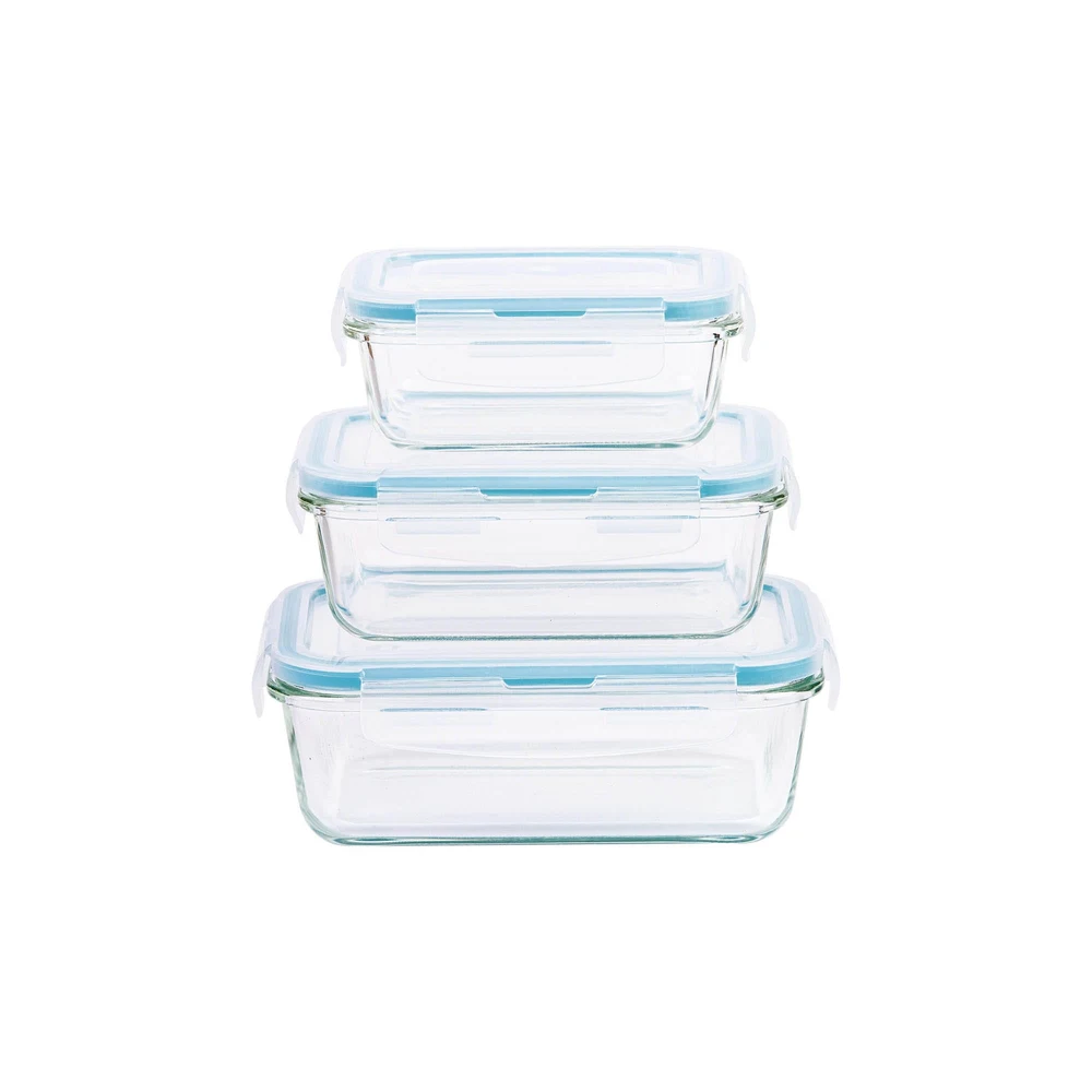 Taliona Boro Pro Borosilicate Glass Borosilicate Rectangular Storage Box 5-Piece Set - TL2213374
