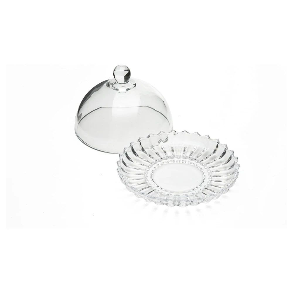 Taliona Jeneva Clear Glass Cake Dome, Top Knob, 18 cm - C6913939 - Image 5