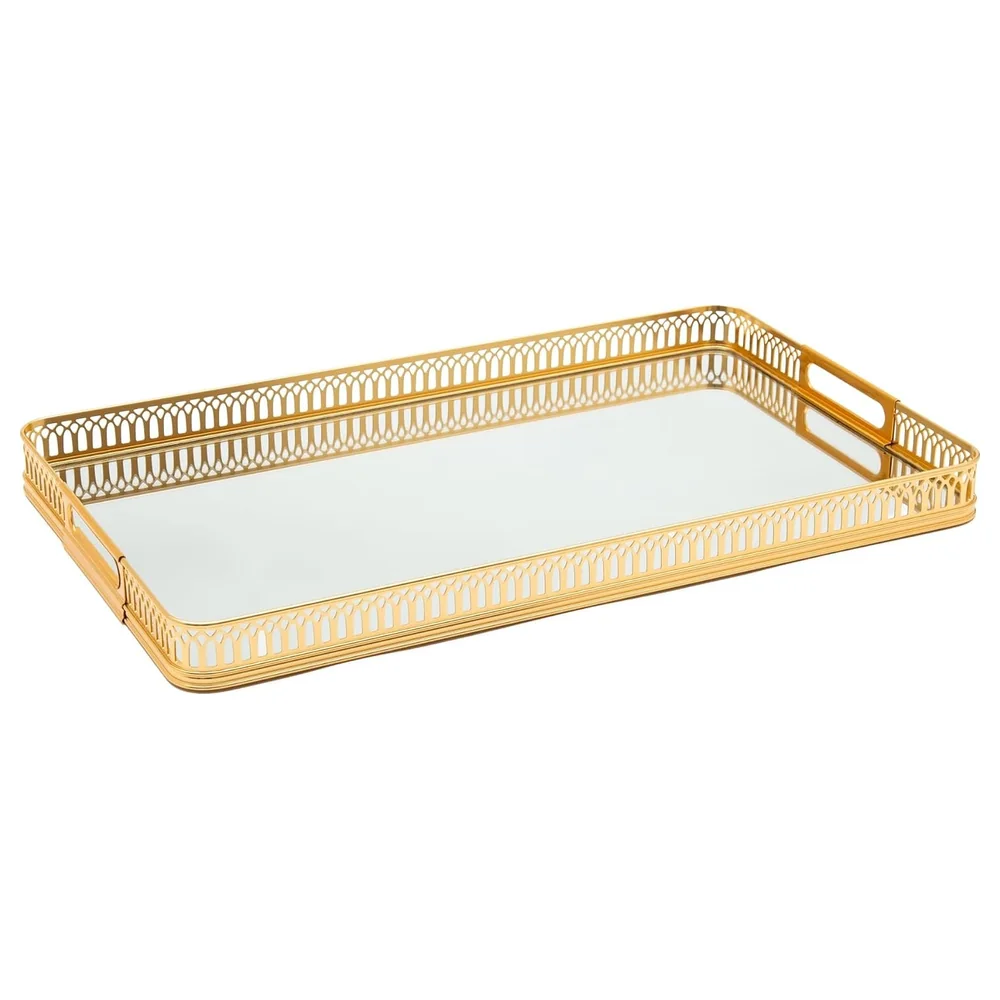 Zolten Silver Plated Rectangular Serving Tray, 49.5 cm - ZL2013866