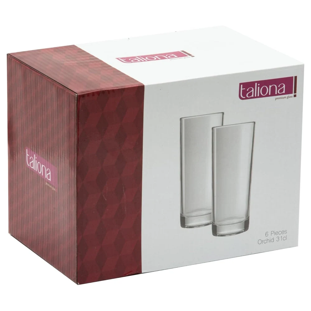Taliona Orchid 6-Piece Clear Glass Highball Tumbler Set 31 cl - C6913874 - Image 2