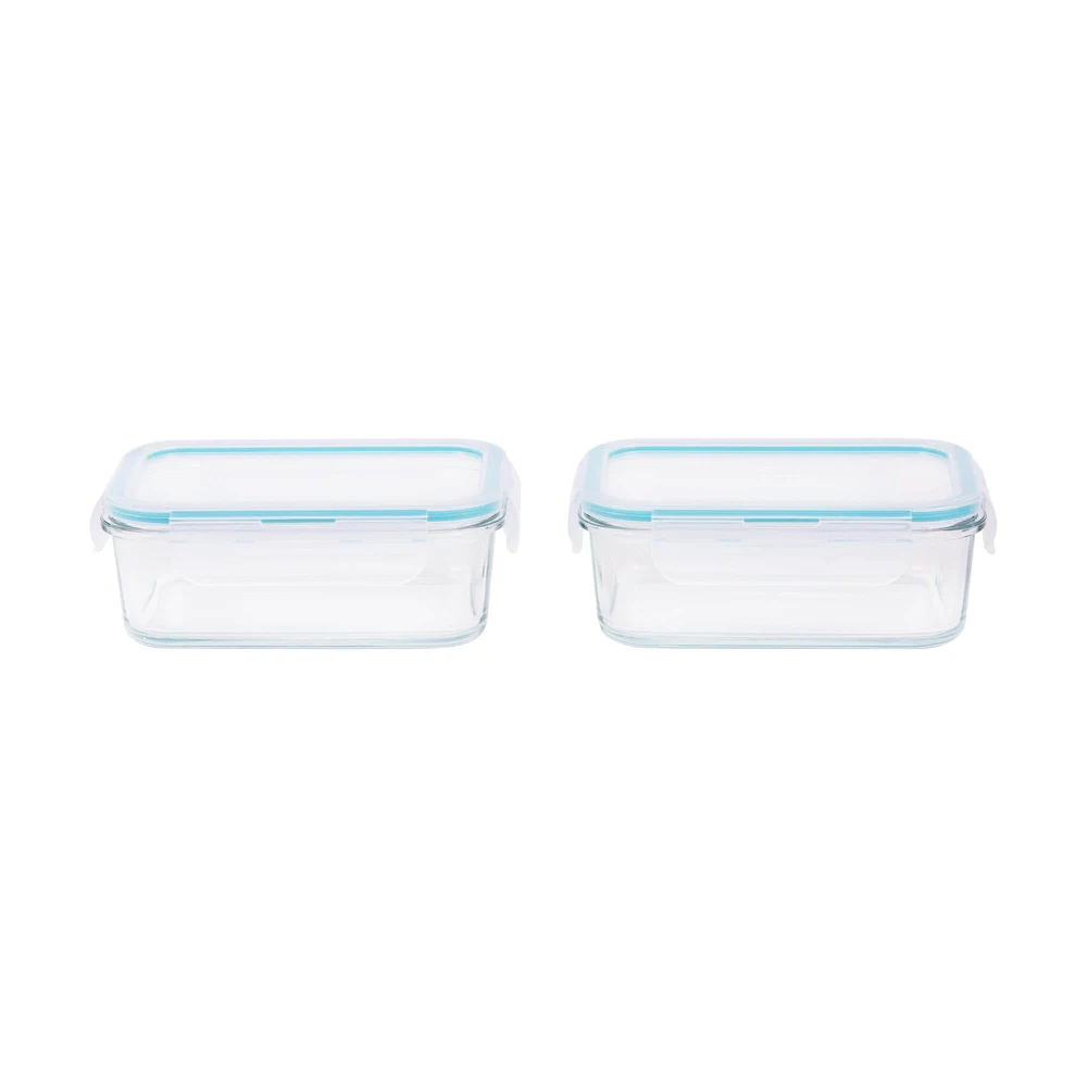 Taliona Boro Pro Borosilicate Glass Borosilicate Rectangular Storage Box 2-Piece Set 72.5 cl - TL2213369 - Image 3