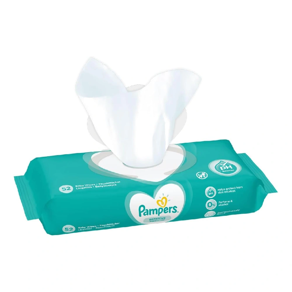 Pampers Sensitive Baby Wet Wipes Unscented For A Gentle And Soft Cleansing 624 Wipes - PRS-041391L8