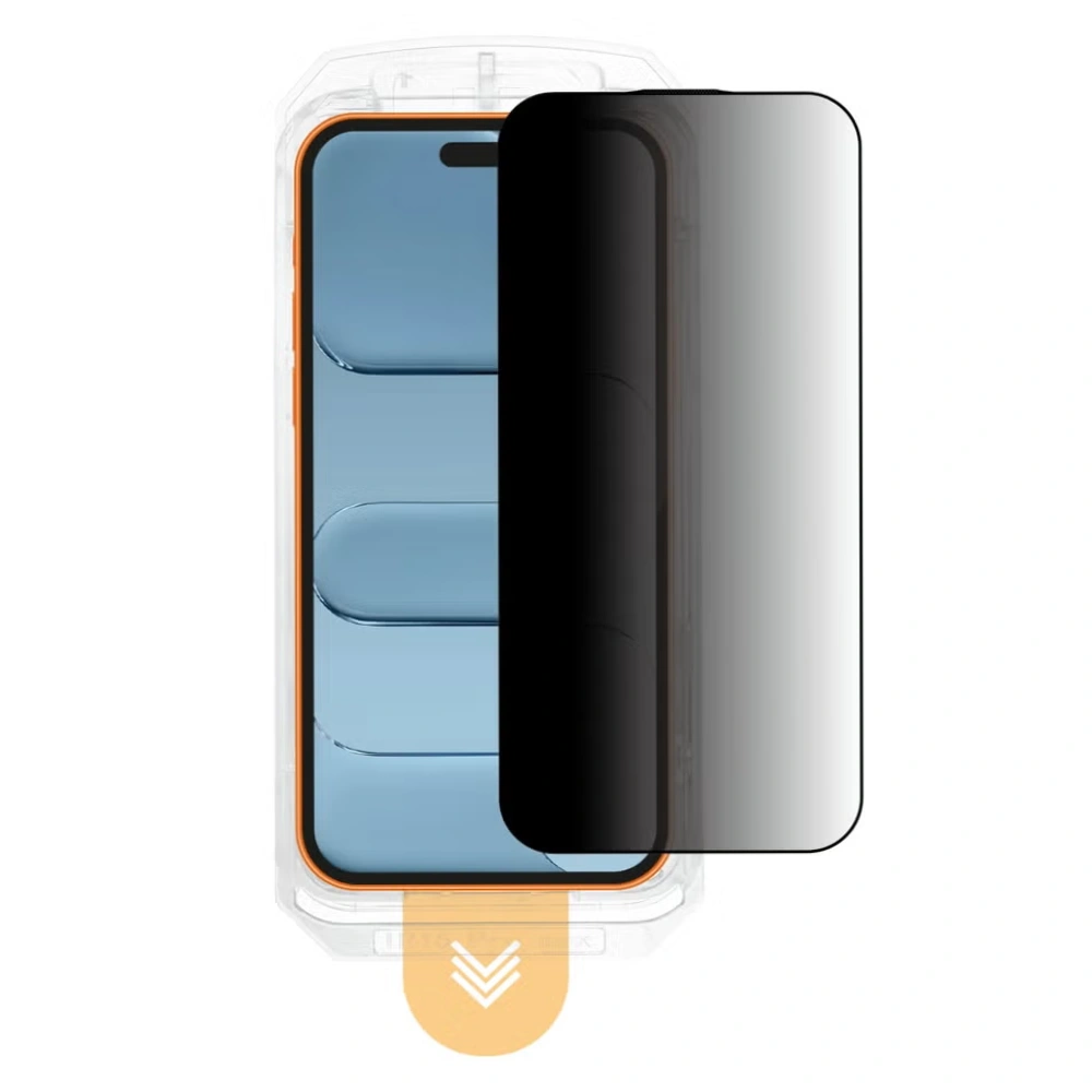 MYX Pro Magic Privacy Glass Screen Protector for iPhone 17, 9H Hardness, High-Aluminosilicate Glass, Privacy Filter, Transparent - MYXPVIP17SG