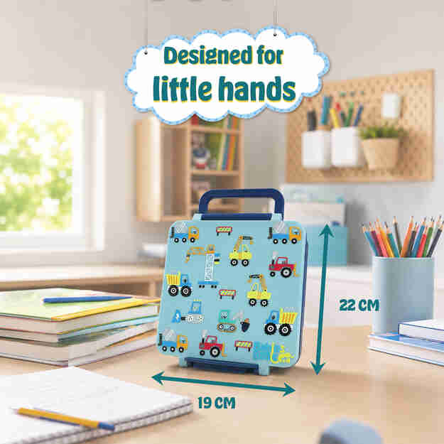 Babies Basic Insulated Bento Lunchbox with Stainless Steel Bottle 3+ Years - Beige - Zoo 12310-MIX-BLU-CONS - Image 4