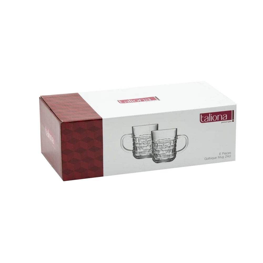 Taliona Gothique 6-Piece Clear Glass Mug Set 24 cl - C6913877 - Image 3