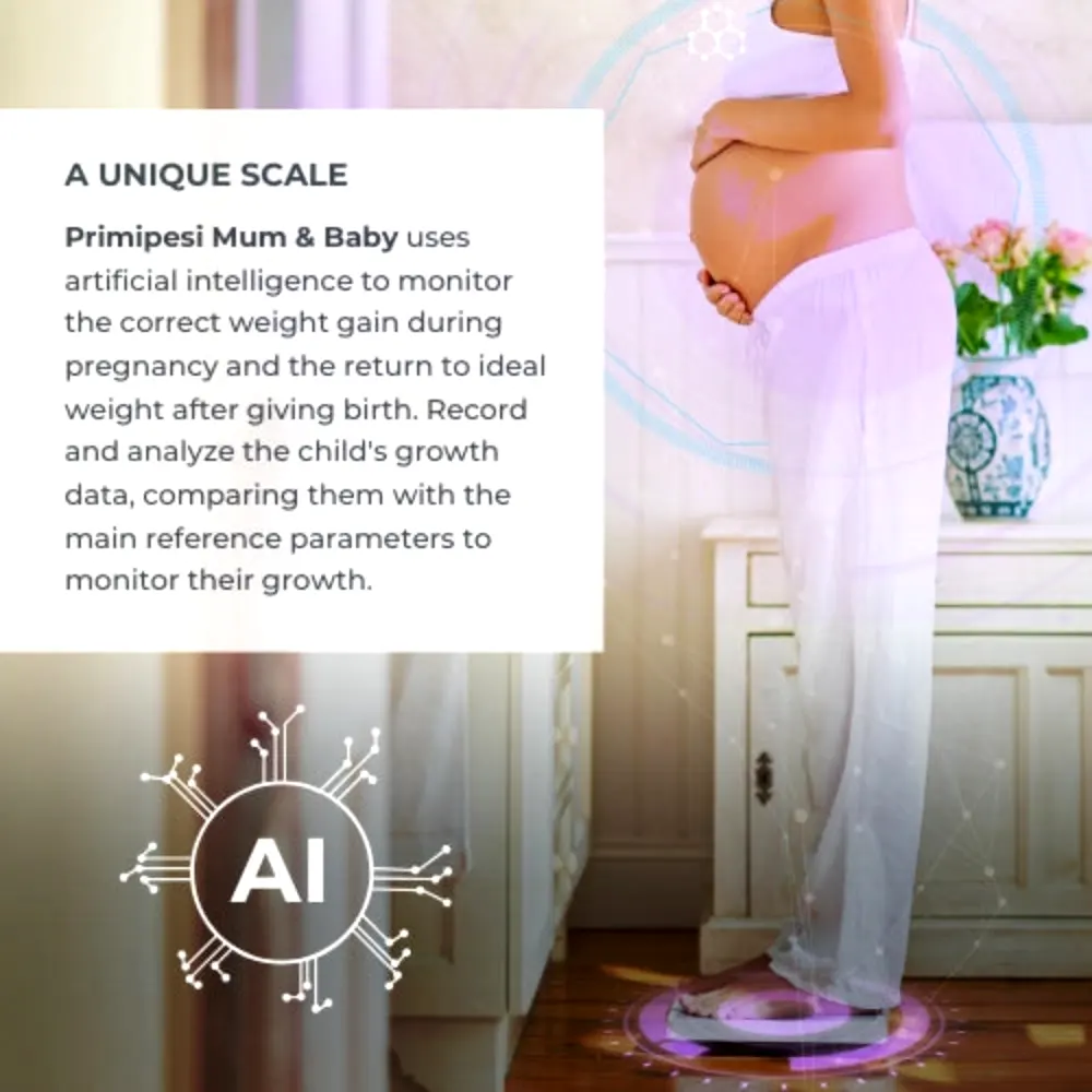 Nuvita PrimiPesi Mum & Baby Smart Scale, Pregnancy, Newborn & Postpartum Monitoring,  Accurate Measurements, White - NU-IBBS0002 - Image 8